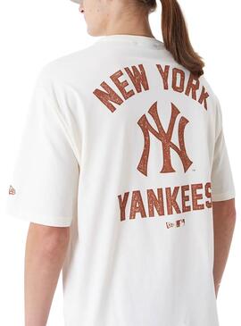 Camiseta New Era New York Yankees MLB Blanco Hombr