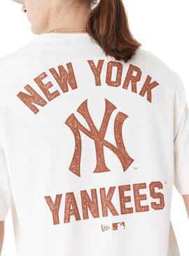 Camiseta New Era New York Yankees MLB Blanco Hombr