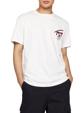 Camiseta Tommy Jeans Reg 3D Street Blanco Hombre