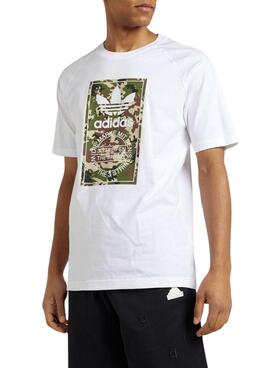 Camiseta Adidas Camo Tongue Blanco Para Hombre