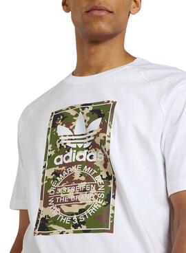 Camiseta Adidas Camo Tongue Blanco Para Hombre