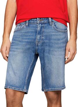 Bermuda Tommy Jeans Scanton Azul Denim Para Hombre