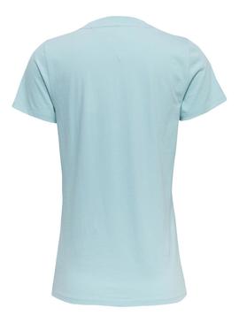 Camiseta Tommy Jeans Classic Turquesa Mujer
