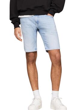 Bermuda Tommy Jeans Scanton Azul Claro Para Hombre