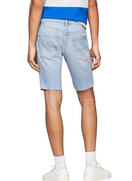 Bermuda Tommy Jeans Scanton Azul Claro Para Hombre