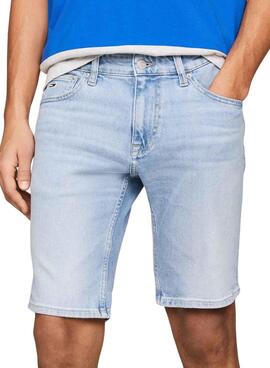 Bermuda Tommy Jeans Scanton Azul Claro Para Hombre