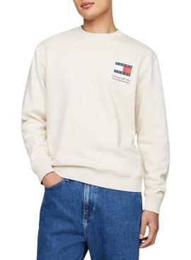 Sudadera Tommy Jeans Reg Essential Beige Hombre