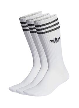 Pack 3 Calcetines Adidas High Crew Solid Blanco