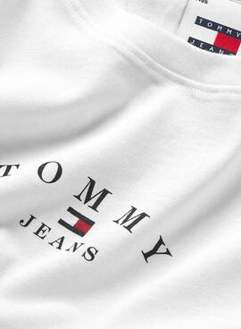Camiseta Tommy Jeans Slim Logo Blanco Para Mujer