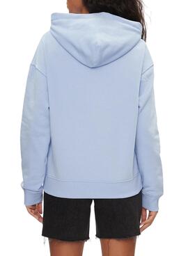 Sudadera Tommy Jeans Drawcord Hoodie Azul Mujer