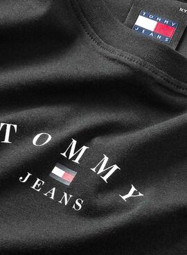 Camiseta Tommy Jeans Slim Essential Negro Mujer
