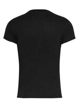 Camiseta Tommy Jeans Slim Essential Negro Mujer