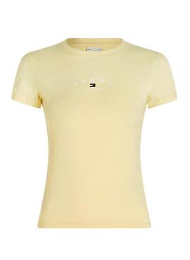 Camiseta Tommy Jeans Slim Essential Amarillo Mujer