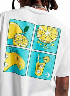 Camiseta Converse Lemonade Blanco Para Hombre