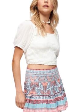 Top Superdry Off Blanco para Mujer