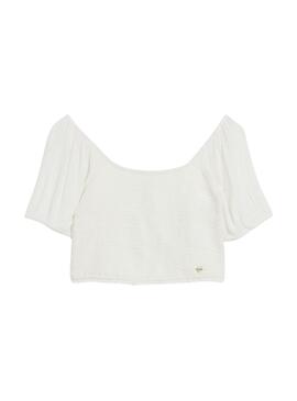 Top Superdry Off Blanco para Mujer