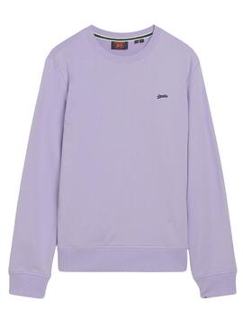 Sudadera Superdry Crew Morado para Hombre