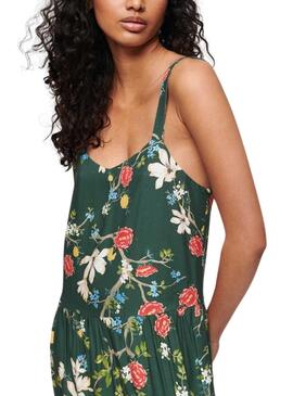 Vestido Superdry Tiered Verde para Mujer