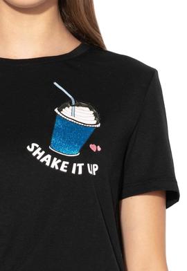 Camiseta Only Camilla  Shake Negro