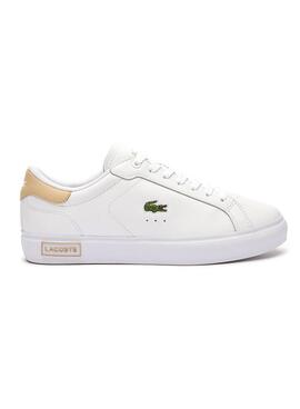 Zapatillas Lacoste Powercourt Blanco Beige Mujer