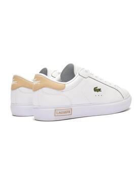 Zapatillas Lacoste Powercourt Blanco Beige Mujer