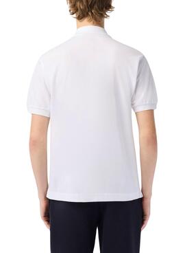 Polo Lacoste L1212 Lacoste Flocado Blanco Hombre