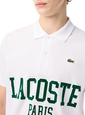 Polo Lacoste L1212 Lacoste Flocado Blanco Hombre