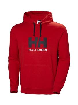 Sudadera Helly Hansen Logo Hoodie Rojo Hombre