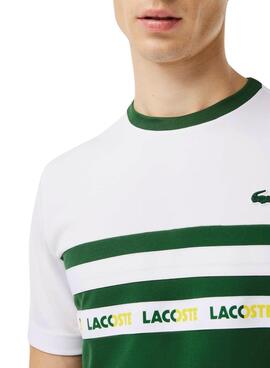 Camiseta Lacoste Tenis Ultra-Dry Colorblock Verde