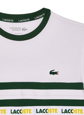 Camiseta Lacoste Tenis Ultra-Dry Colorblock Verde