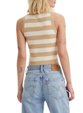 Top Levis Ocean Beige Rayas para Mujer