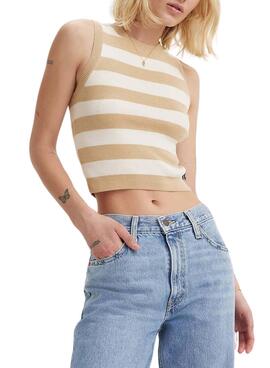 Top Levis Ocean Beige Rayas para Mujer