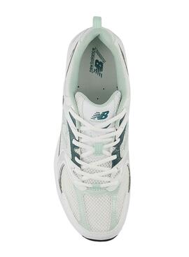 Zapatillas New Balance 530 Blanco Verde Para Mujer