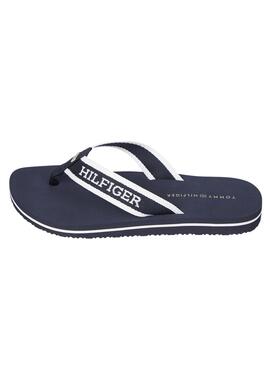 Chanclas Tommy Hilfiger Webbing Pool Marino Mujer