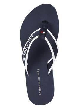 Chanclas Tommy Hilfiger Webbing Pool Marino Mujer