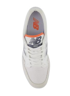 Zapatillas New Balance 480 Blanco Gris Para Hombre