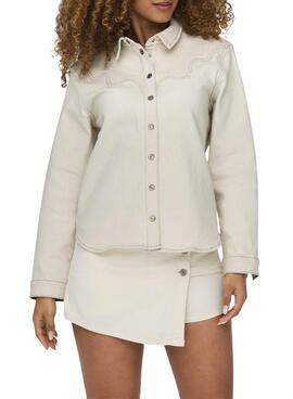 Camisa Only Labby Beige Para Mujer