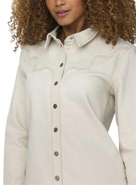Camisa Only Labby Beige Para Mujer