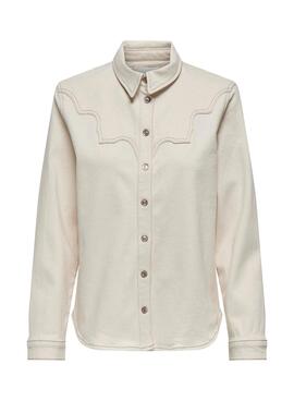 Camisa Only Labby Beige Para Mujer