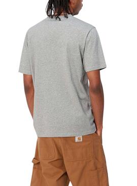 Camiseta Carhartt Logo Gris Para Hombre