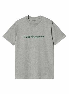 Camiseta Carhartt Logo Gris Para Hombre