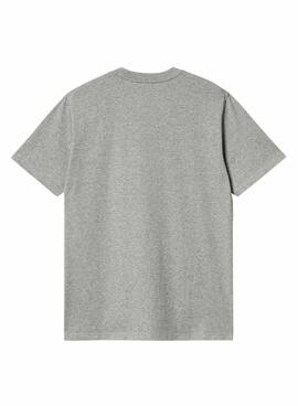 Camiseta Carhartt Logo Gris Para Hombre