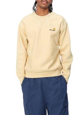 Sudadera Carhartt American Script Amarillo