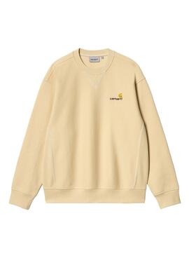 Sudadera Carhartt American Script Amarillo