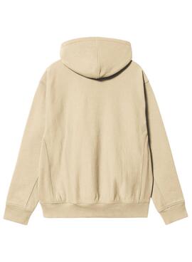 Sudadera Carhartt American Script Hood Beige