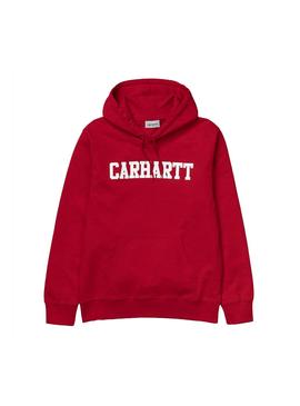 Sudadera Carhartt College Hooded Rojo Hombre