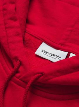 Sudadera Carhartt College Hooded Rojo Hombre