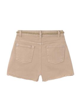 Shorts Mayoral Sarga Beige para Niña