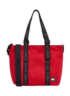 Bolso Tommy Jeans Mini Tote Essential Rojo Mujer
