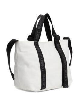 Bolso Tommy Jeans Mini Tote Essential Blanco Mujer